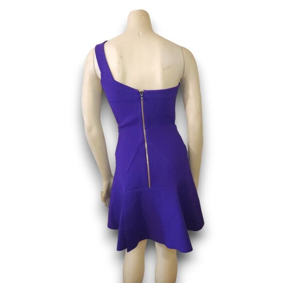 Roland Mouret Purple One Shoulder Mini Dress - Picture 2 of 12
